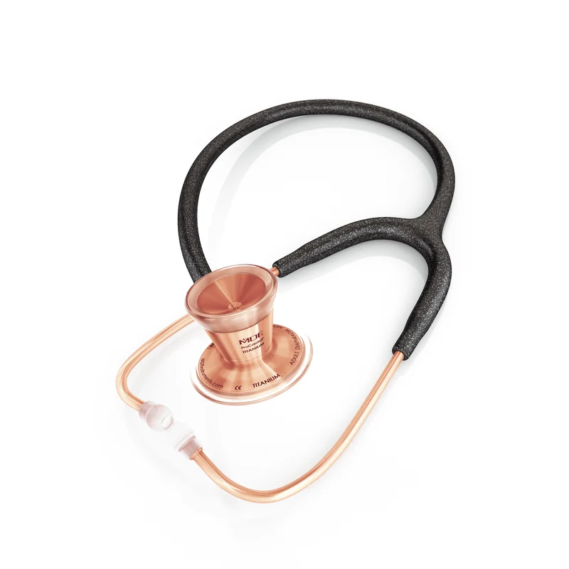 ProCardial® Titan Erwachsenen Kardiologie Stethoskop - Schwarz Glitze/Roségold