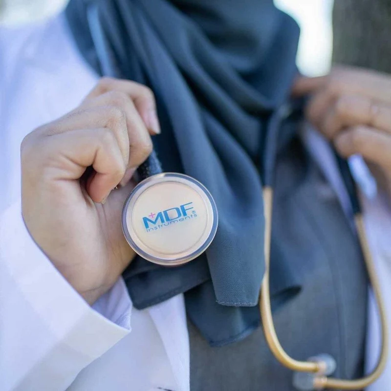 ProCardial® Titan Erwachsenen Kardiologie Stethoskop+Etui - Schwarz Glitze/Gold