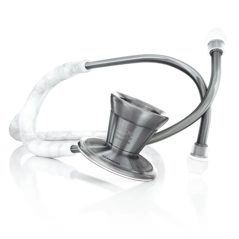 ProCardial® Titan Erwachsenen Kardiologie Stethoskop+ Etui - Marmor / Metalika