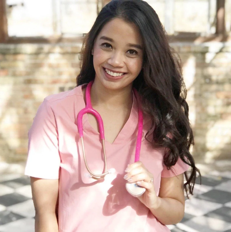 ProCardial® Titan Erwachsenen Kardiologie Stethoskop+ Etui - Rosa Glitzer/ Roségold
