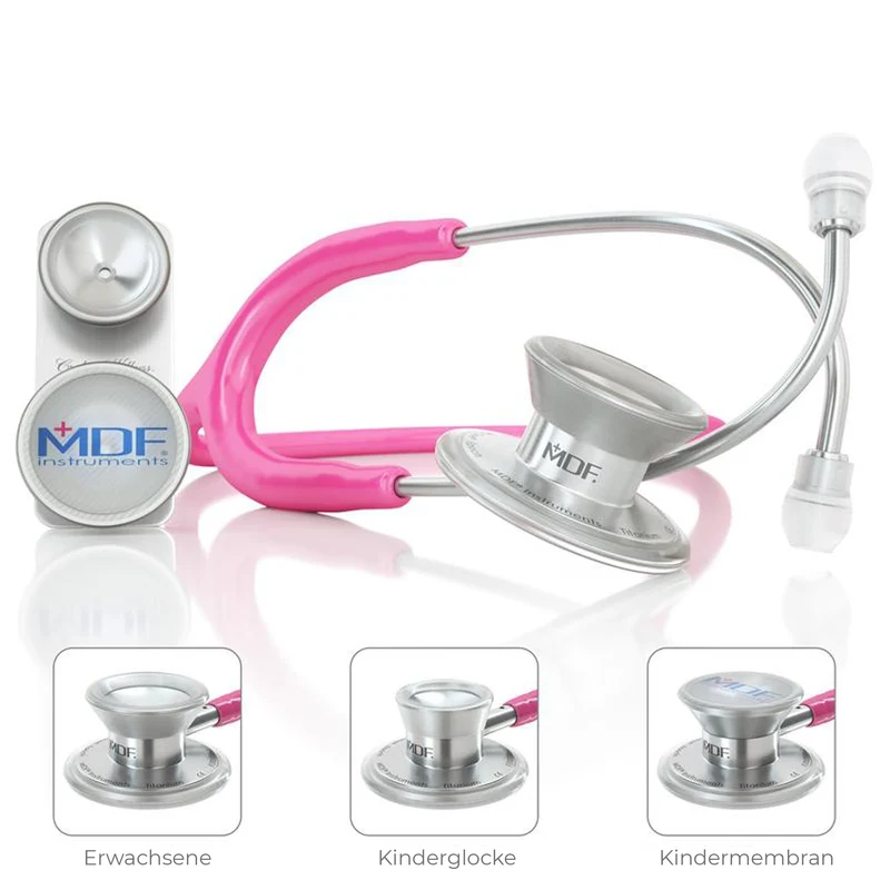 MD One® Epoch® Titan Erwachsenen & Kinder Stethoskop-Hellrosa / silbern