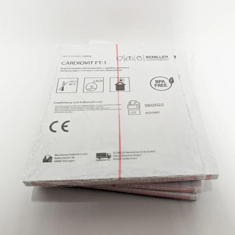 EKG-Faltpapier für Schiller FT-1 10 Blöcke