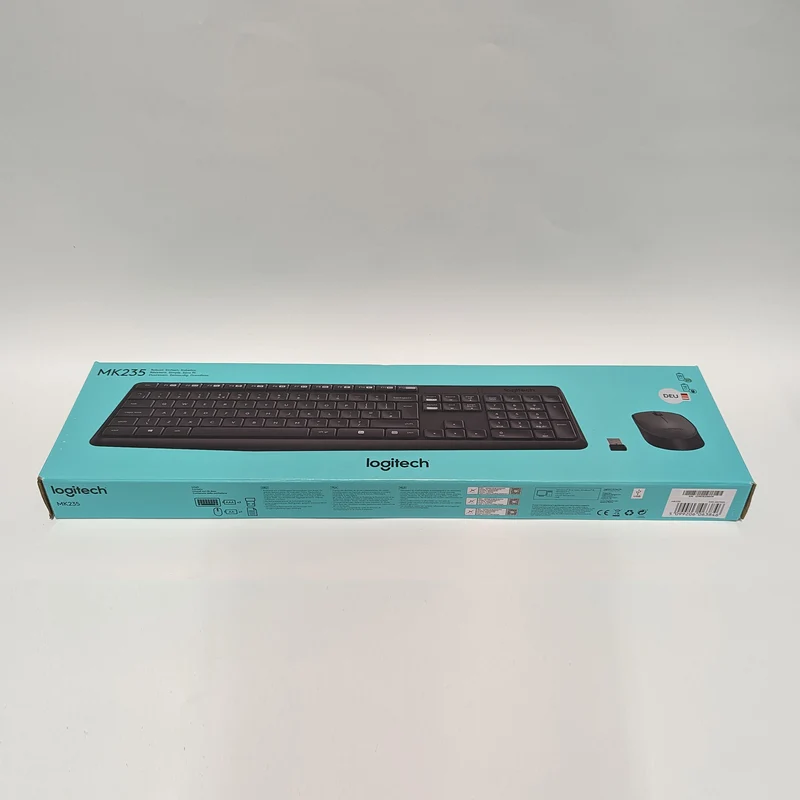 Logitech Wireless Tastatur-Mouse Set black; USB 2.0