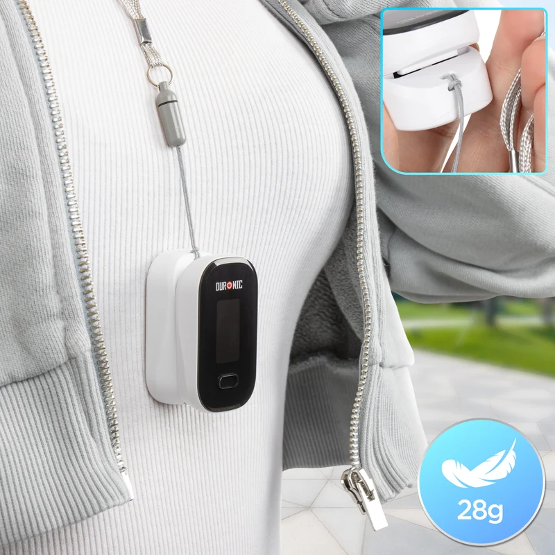 Duronic OX02 Pulsoximeter, Messen von Sauerstoffsättigung (SpO₂) im Blut, Oximeter für Zuhause, Pulsoximeter für schmerzfreie Anwendung am Finger