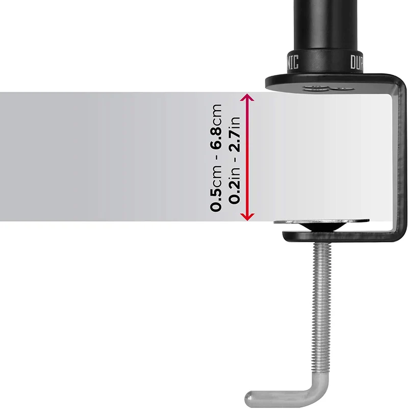 Duronic DM15V2 Monitorständer | Doppel-PC-Tischhalterung | Für Zwei 13-32 Zoll Bildschirme | Einstellbar | | VESA 75/100 | 8 kg pro Bildschirm | -15 °/+15 ° Neigung