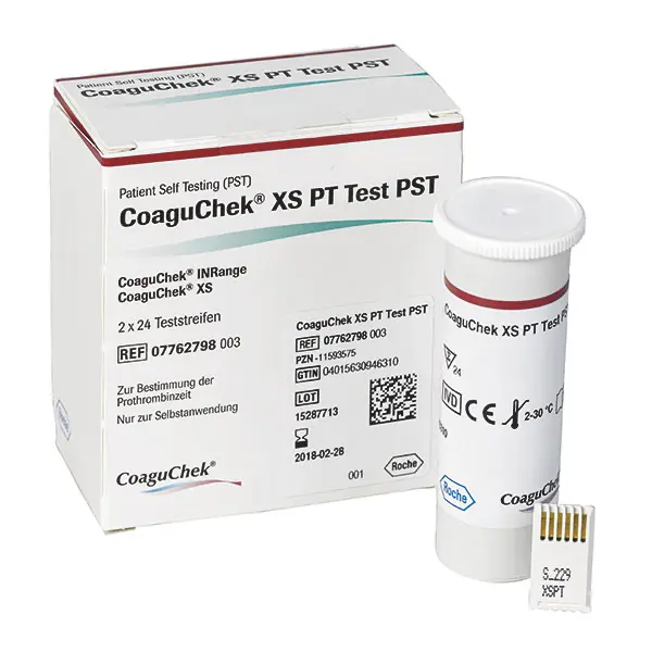 CoaguChek XS PT-Test PST 48 Teststreifen
