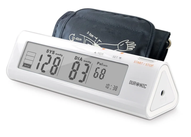 Duronic BPM450 Digitales Oberarm-Blutdruckmessgerät | Arhythmie Erkennung | Manschette 22 - 42 cm | Große Anzeige Blutdruckmessung | Blutdruckmesser mit Herzrhythmusstörung Funktion | AAA Batterien