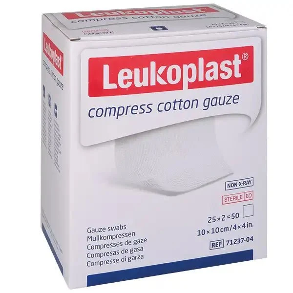 Leukoplast compress cotton gauze | 8-fach | unsteril