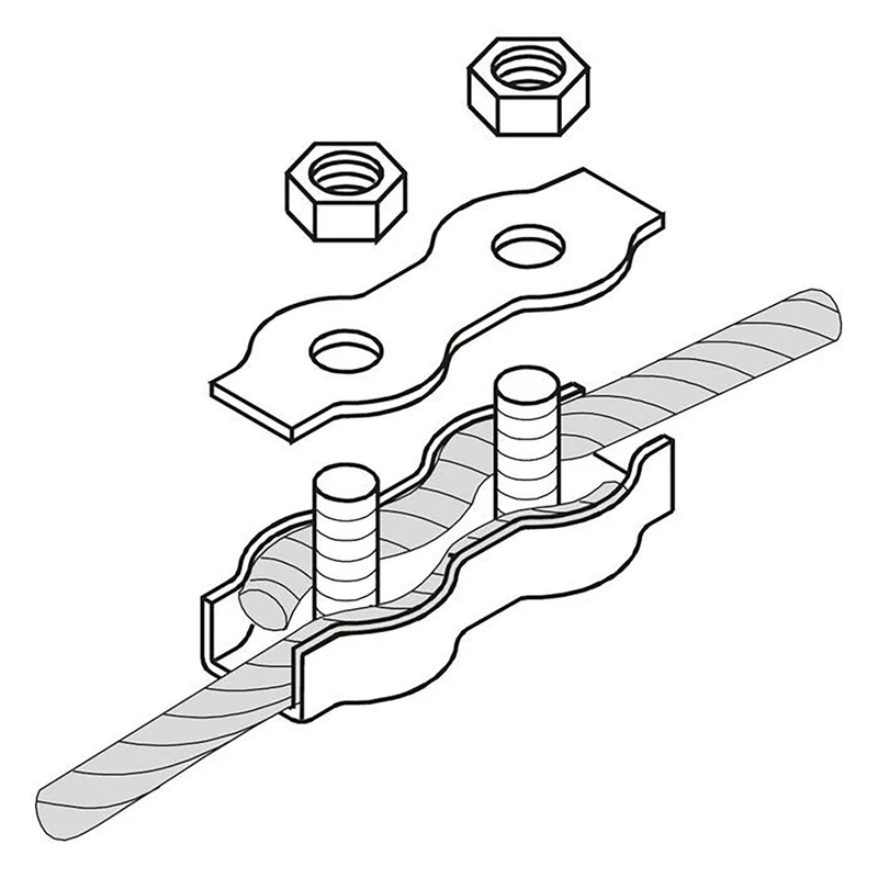 Cord connector link galvanized 4-6mm - 5 pieces