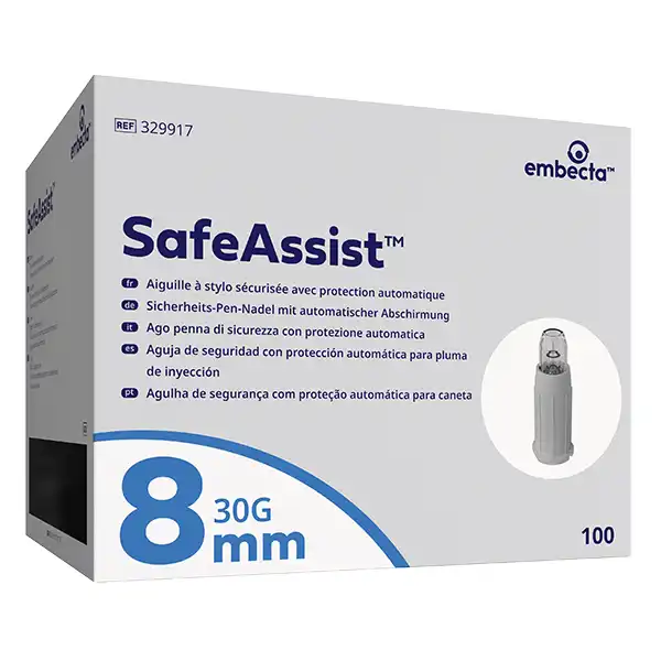 Embecta SafeAssist Sicherheits-Pen-Nadeln 30G x 8 mm 100 St.