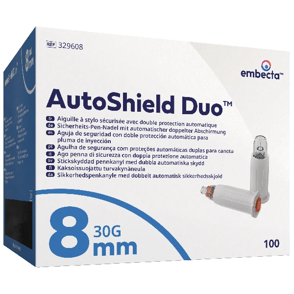 Embecta AutoShield Duo Sicherheits-Pen-Nadeln 30G x 8 mm