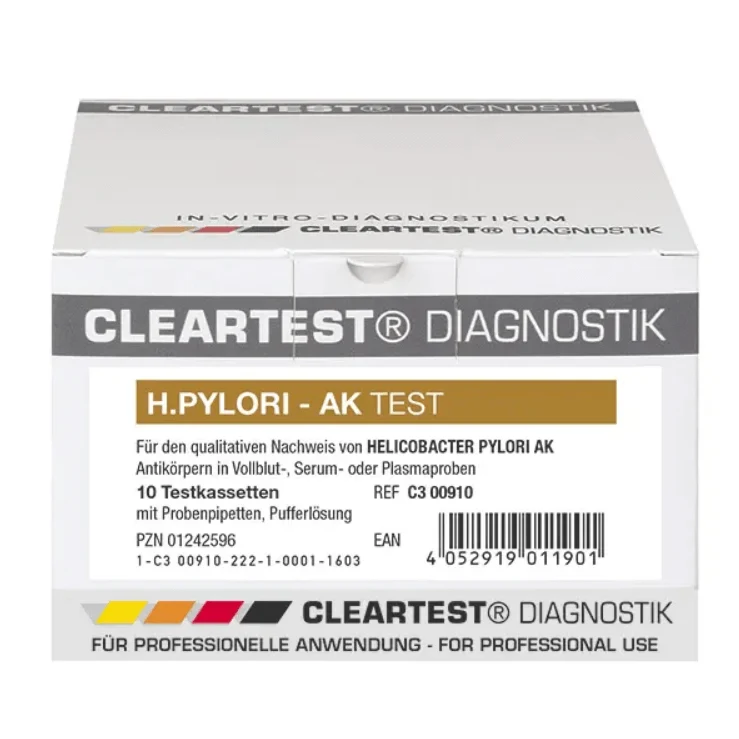 CLEARTEST - Antikörper Schnelltest | H.pylori AK | 20 Teste
