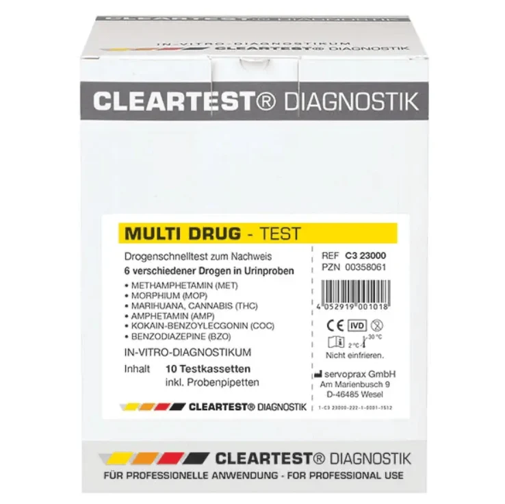 Multi Drug Drogentest 6-Fach-Kassetten | 5 Stück