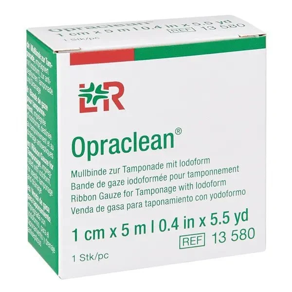 Opraclean Jodoform Tamponade | Mullbinde mit Jodoform im Spezialbeutel