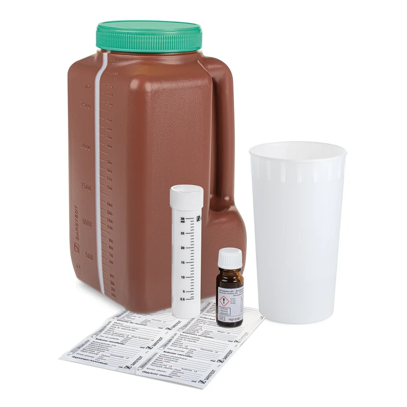 Sarstedt UriSet 24 3 l braun – Mit Stabilisator & Transportgefäß 30 ml