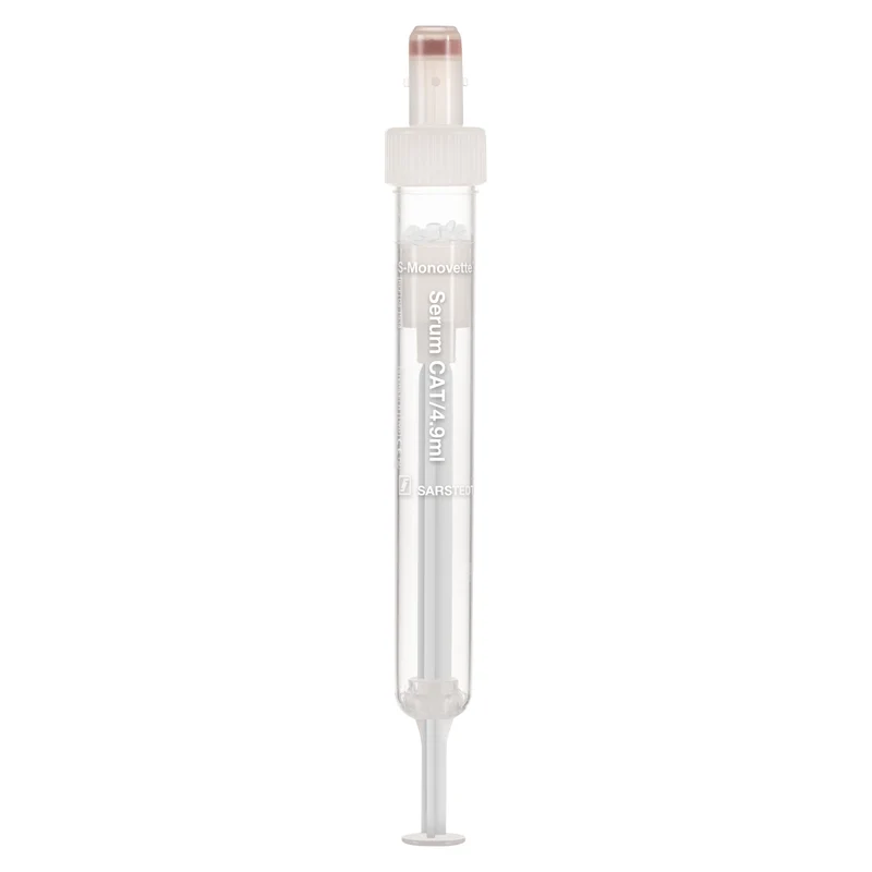 Sarstedt S-Monovette Serum CAT 4,9 ml Weiß (90 x 13 mm) mit Kunststoffetikett