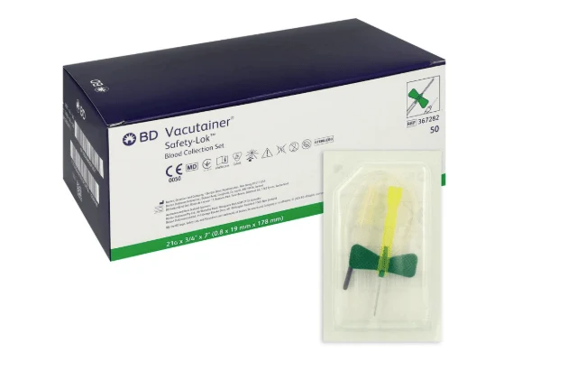 Vacutainer Safety-Lok Blutentnahmeset - 21G, 0,8x 19mm