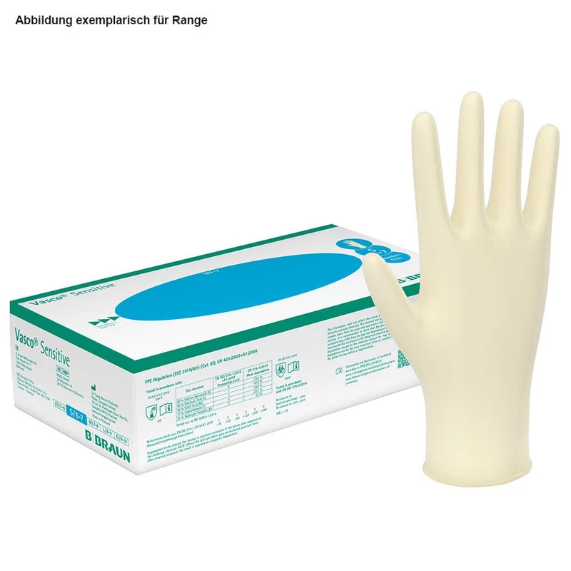 Vasco Sensitive Untersuchungshandschuhe PF, hell, Latex