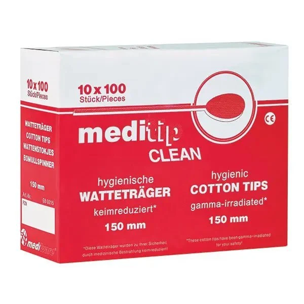 Meditip Clean Watteträger - Mit einseitigem Wattekopf