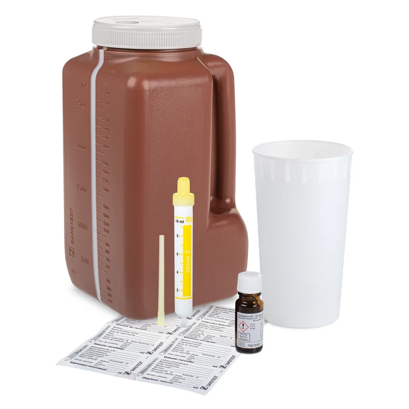 Sarstedt UriSet 24 NFT 3 l braun – Mit Stabilisator & Urin-Monovette 10 ml