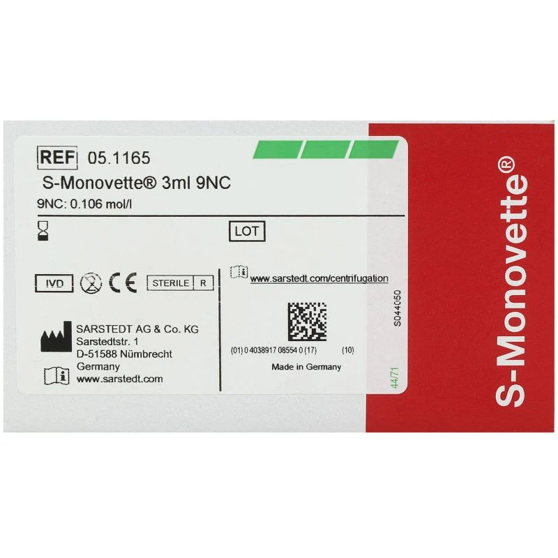 SARSTEDT S-Monovette 3 ml mit Citrat 3,2 %