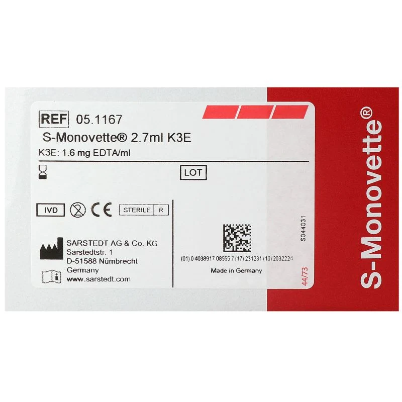 SARSTEDT S-Monovette 2,7 ml mit K3 EDTA