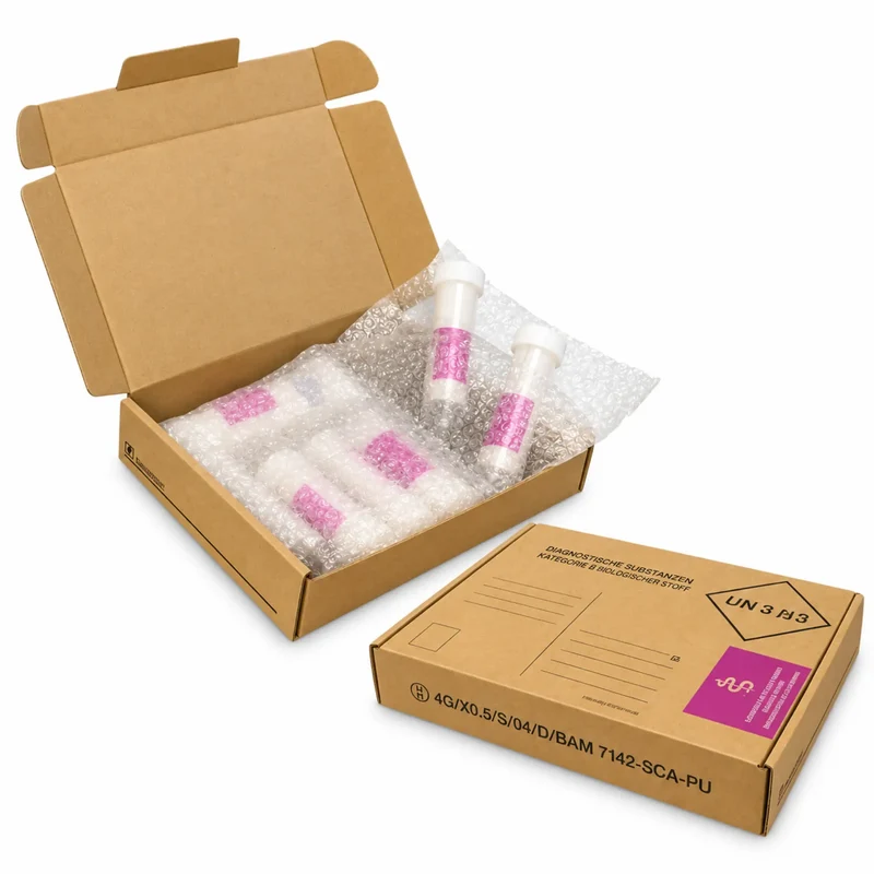 Post-Transportverpackung für diagnostische Proben