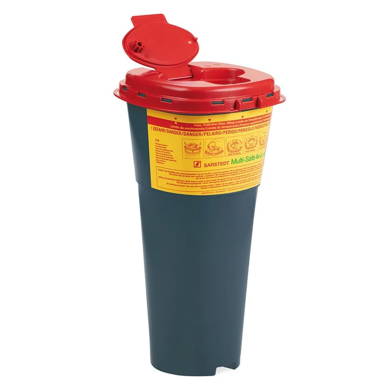 Kanülenabwurfbehälter | Schwarz | 40% Recyclinganteil