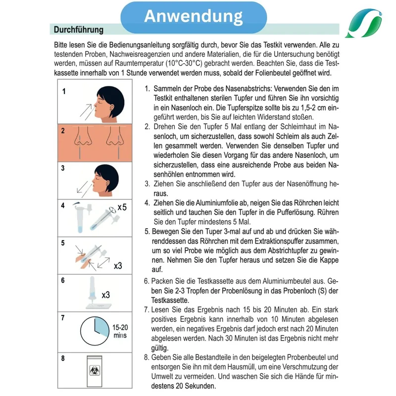 Safecare® Covid-19 Corona Schnelltest für Laien (Selbsttest) - Einzeln verpackt