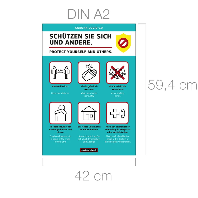Hygiene-Hinweis DIN A2