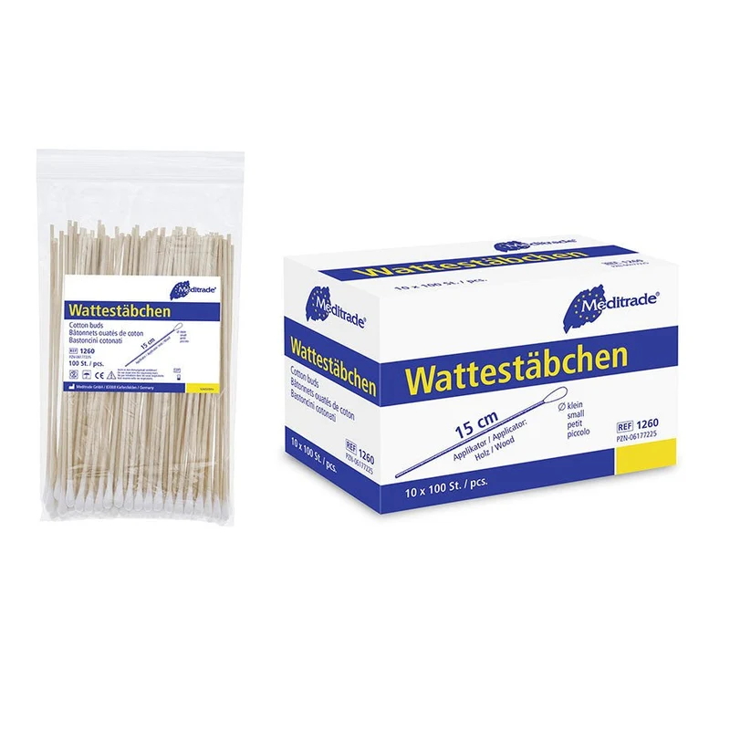 Wattestäbchen aus Birkenholz & Baumwolle – unsteril