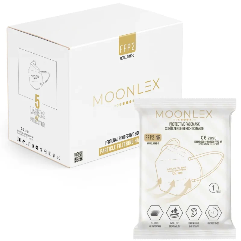 FFP2 Atemschutzmaske, einzeln verpackt - Moonlex