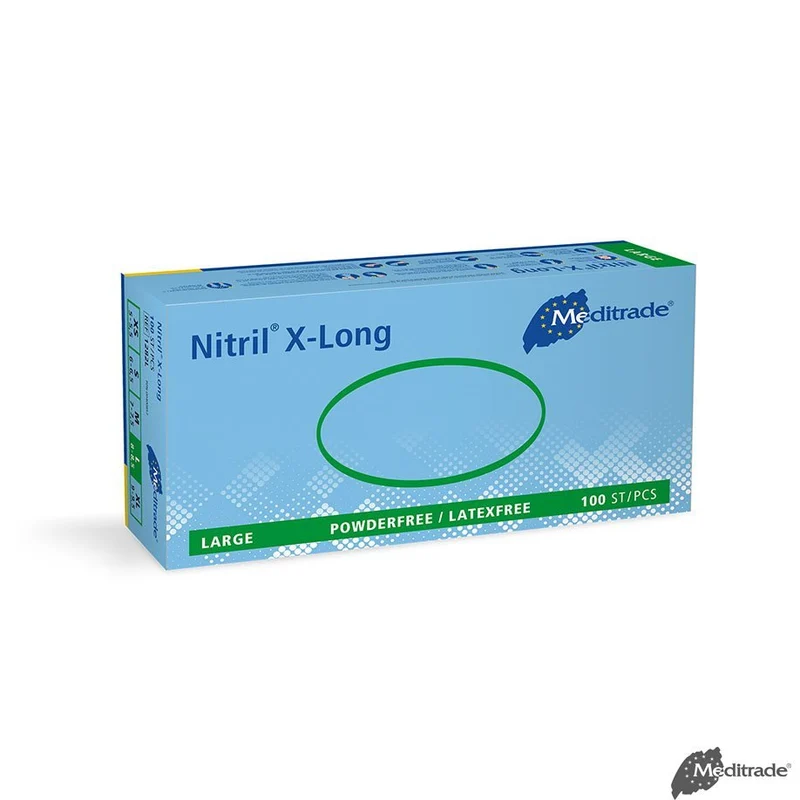 Nitril 3000 Blue X-Long U.-Handschuhe PF latexfrei, unsteril