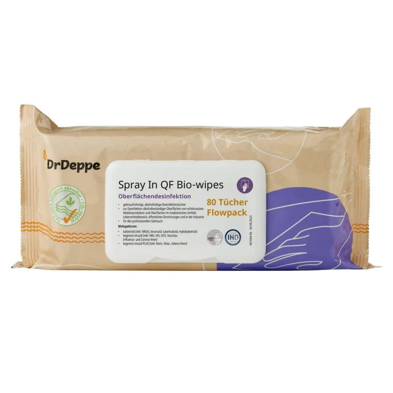 Spray In QF Bio Wipes Flowpack