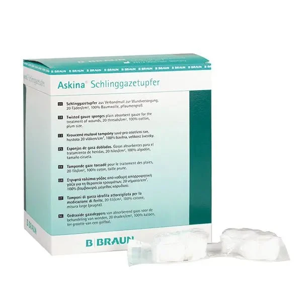 Askina Twisted Swabs Mulltupfer, gedreht, Baumwolle, unsteril