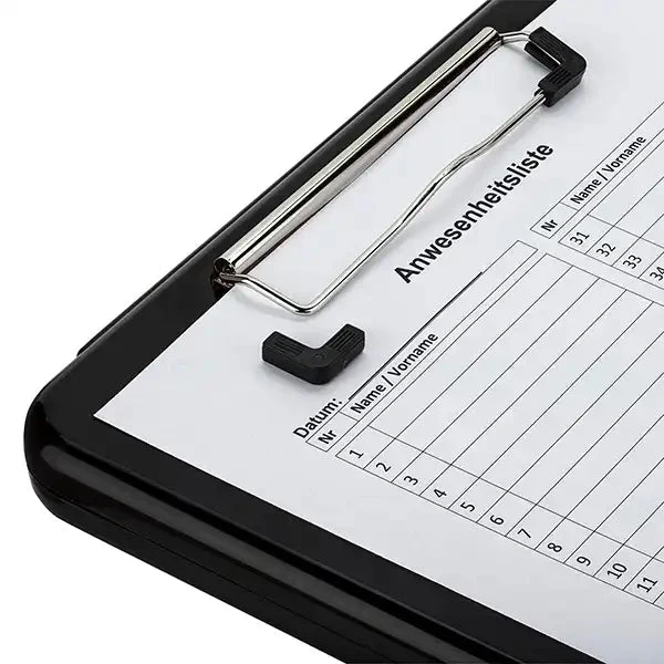 Läufer Klemmbrett mit Aufbewahrungsbox, schwarz