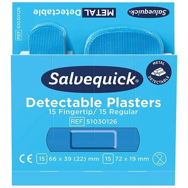 Salvequick Blue Detectable Pflasterstrips
