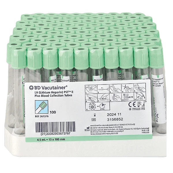 Vacutainer PST II Röhrchen Li-Heparin (17 IU/mL) und Trenngel
