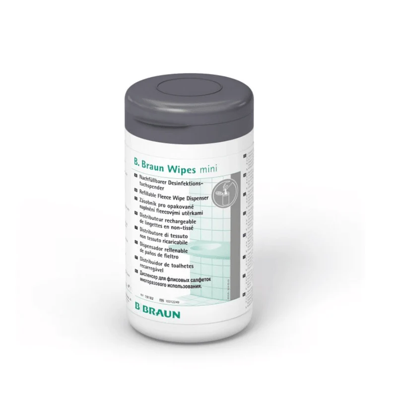 Wipes mini Spenderdose mit grauem Deckel (ohne Vliesrolle)