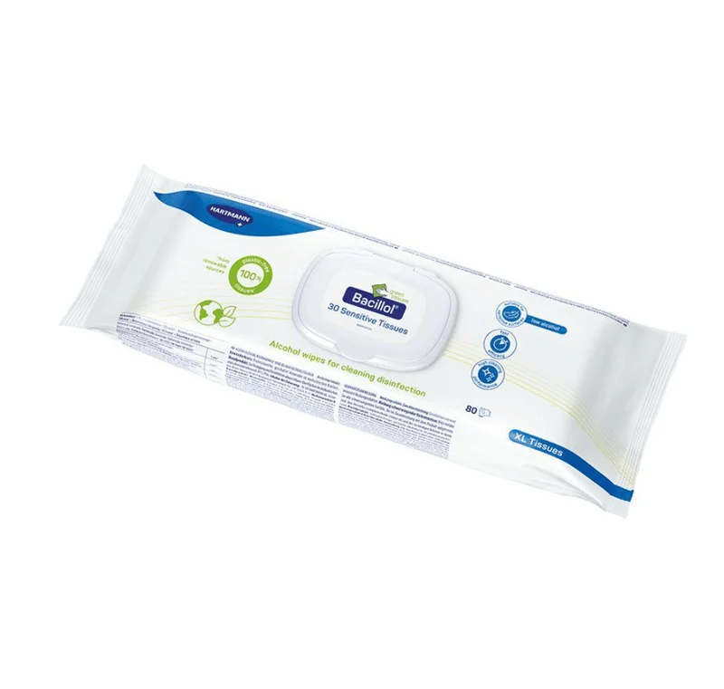 Bacillol 30 Sensitive Green Tissues XL Flächendesinfektionstücher