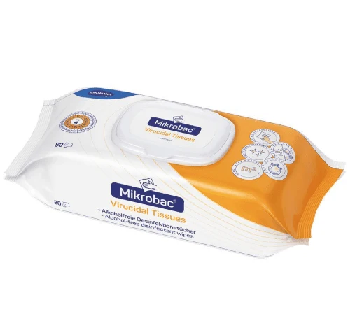 Mikrobac Virucidal Tissues Flowpack Desinfektionstüche