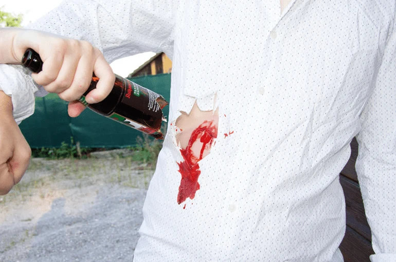 Wundmoulage Schnittwunde Flasche
