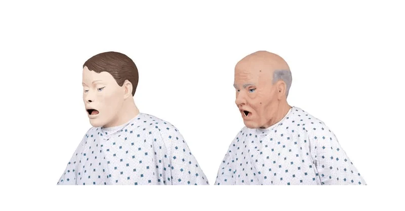 Geriatrischer Kopfüberzug für Pflegepuppen