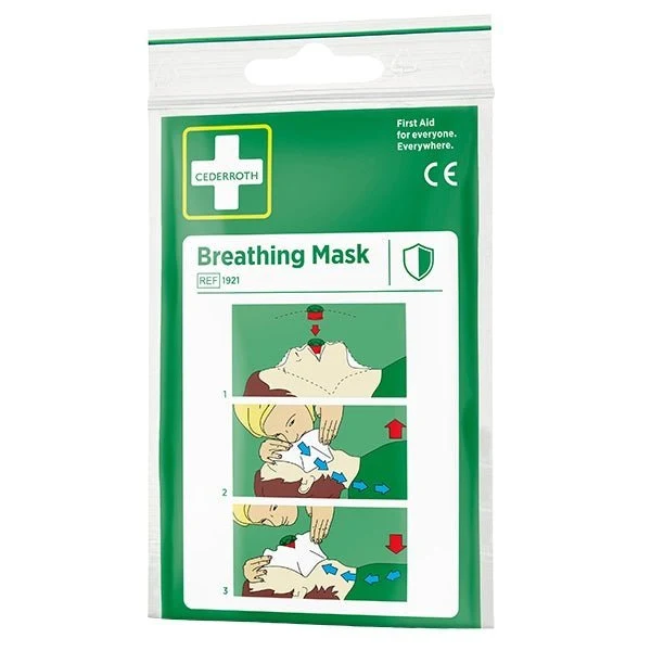 Beatmungsmaske mit Rückschlagventil.