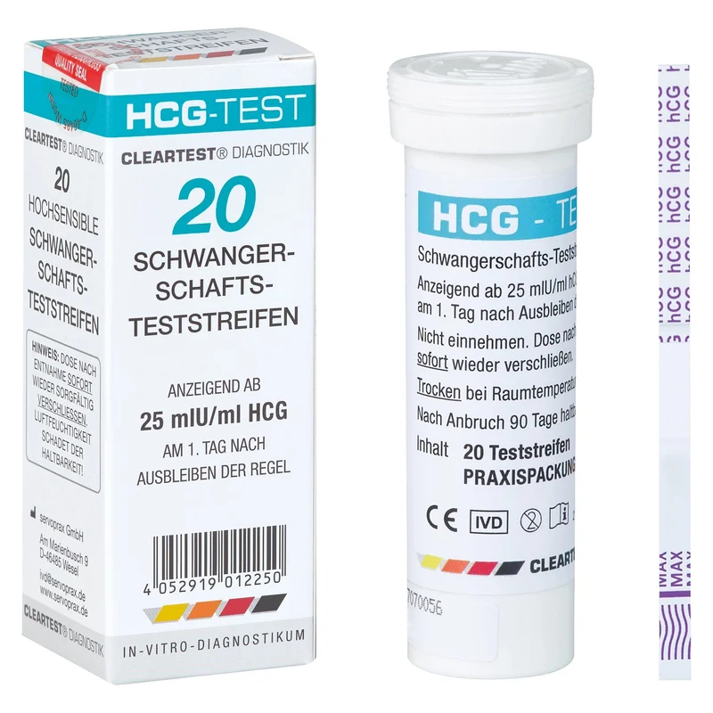 CLEARTEST HCG Schwangerschafts-Teststreifen