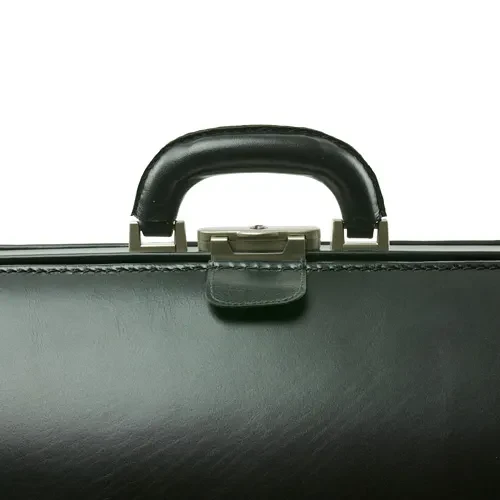 Leder Arzttasche Bradford von M.Wright & Sons - schwarz