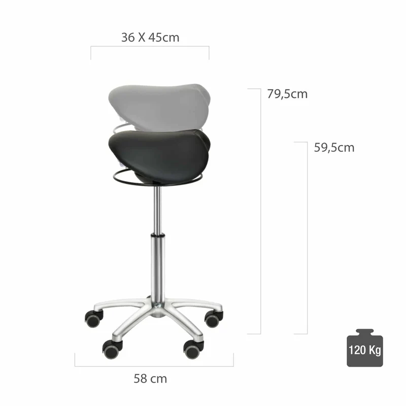 Sattelsitz-Hocker mit Schwing-Mechanismus