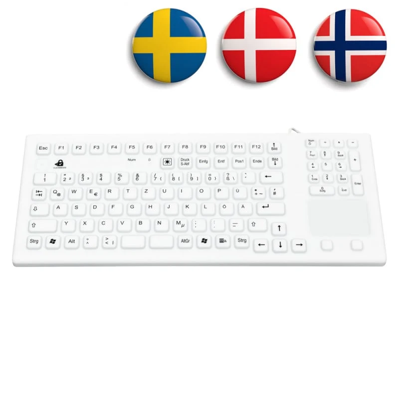 Silikon-Tastatur mit Touch-Pad