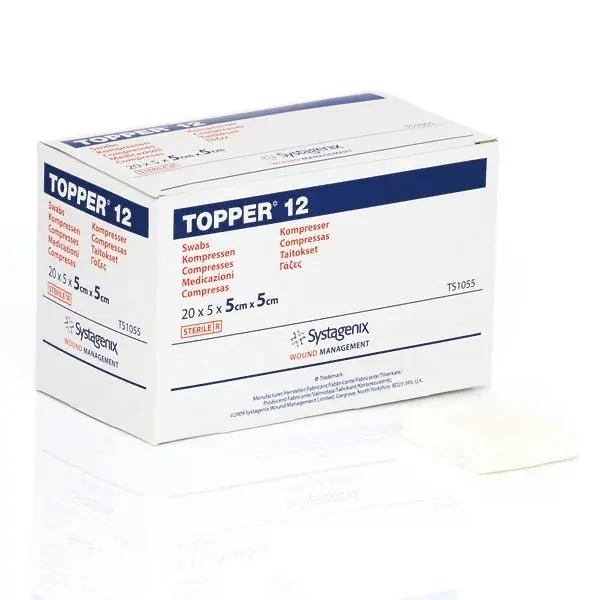 Topper 12, Mehrzweckkompressen steril - 5 x 5 cm