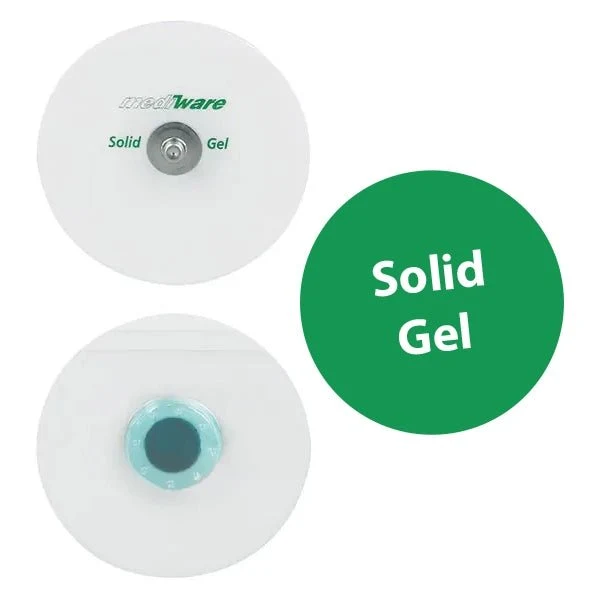 Mediware Schaumstoff-Elektrode Solid Gel, Grün, Druckknopf